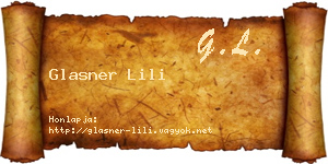 Glasner Lili névjegykártya