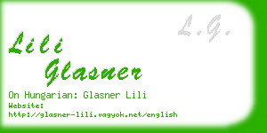 lili glasner business card